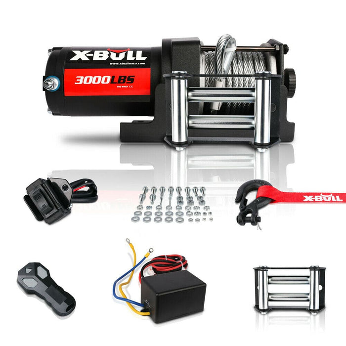 X-bull Electric Winch 3000lbs 1360kg Wireless 12v Steel