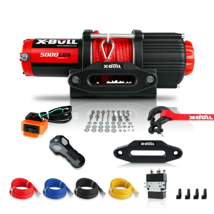 X-bull Electric Winch 5000lbs 12v 15.2m Synthetic Rope