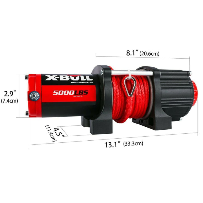 X-bull Electric Winch 5000lbs 12v 15.2m Synthetic Rope