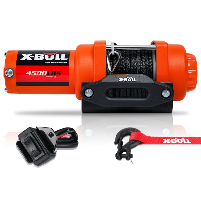 X-bull Electric Winch 12v Synthetic Rope 4500lbs Wireless