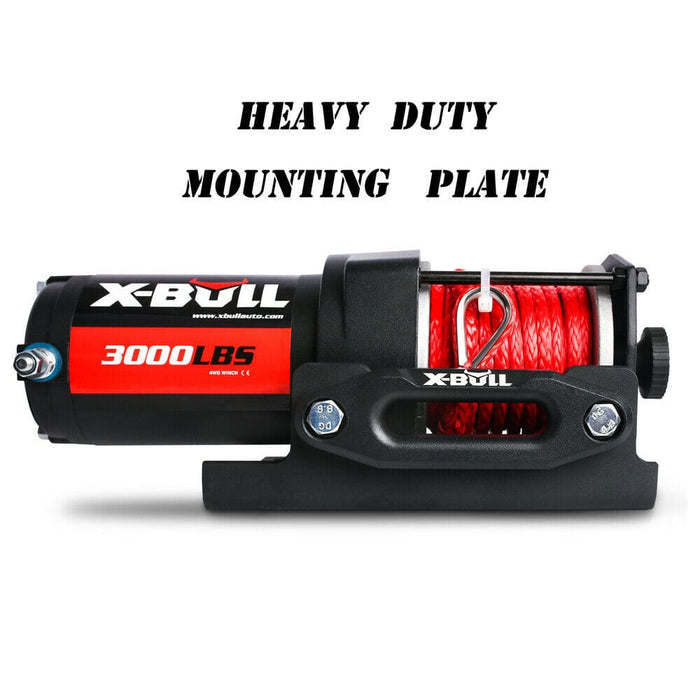 X-bull Electric Winch 12v Wireless 3000lbs 1360kg Synthetic