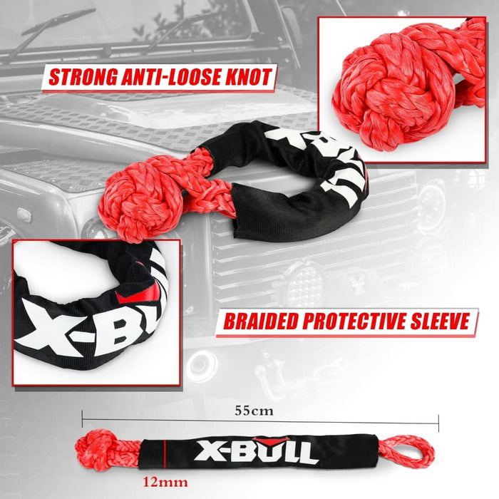 X-bull Kinetic Rope 22mm x 9m Snatch Strap Recovery Kit