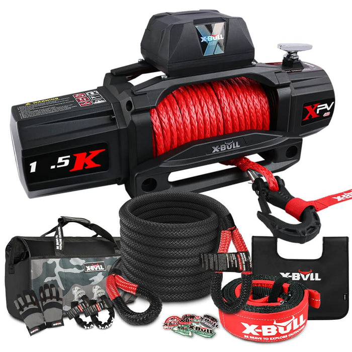 X-bull 4wd Recovery Kit Kinetic Rope With 14500lbs Electric