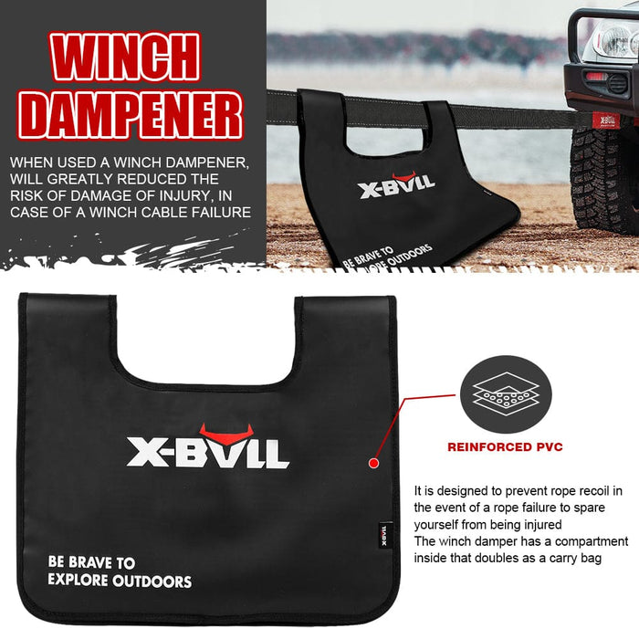 X-bull Recovery Kit 4x4 Off-road Kinetic Rope Snatch Strap