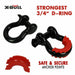 X-bull Winch Recovery Kit 11pcs 4wd 4x4 Pack Off Road