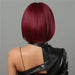 Burgundy Bob Wig With Thick Bangs