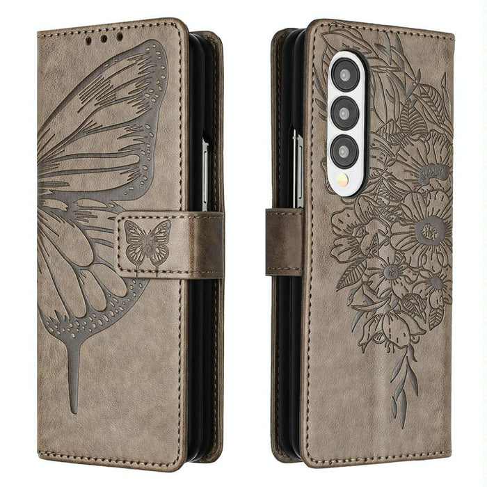 Butterfly Embossed Leather Phone Case For Samsung Galaxy z