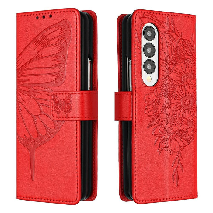 Butterfly Embossed Leather Phone Case For Samsung Galaxy z