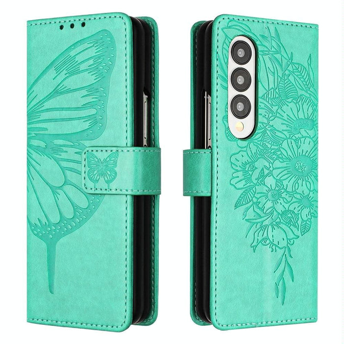 Butterfly Embossed Leather Phone Case For Samsung Galaxy z