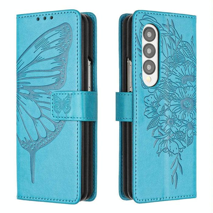 Butterfly Embossed Leather Phone Case For Samsung Galaxy z