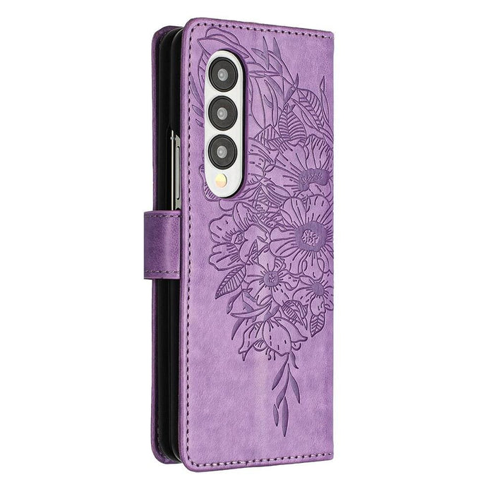 Butterfly Embossed Leather Phone Case For Samsung Galaxy z