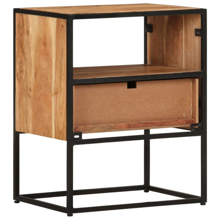 Bed Cabinet 40x30x50 Cm Solid Acacia Wood Txiaaa