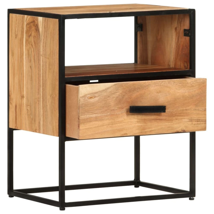 Bed Cabinet 40x30x50 Cm Solid Acacia Wood Txiaaa
