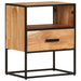 Bed Cabinet 40x30x50 Cm Solid Acacia Wood Txiaaa