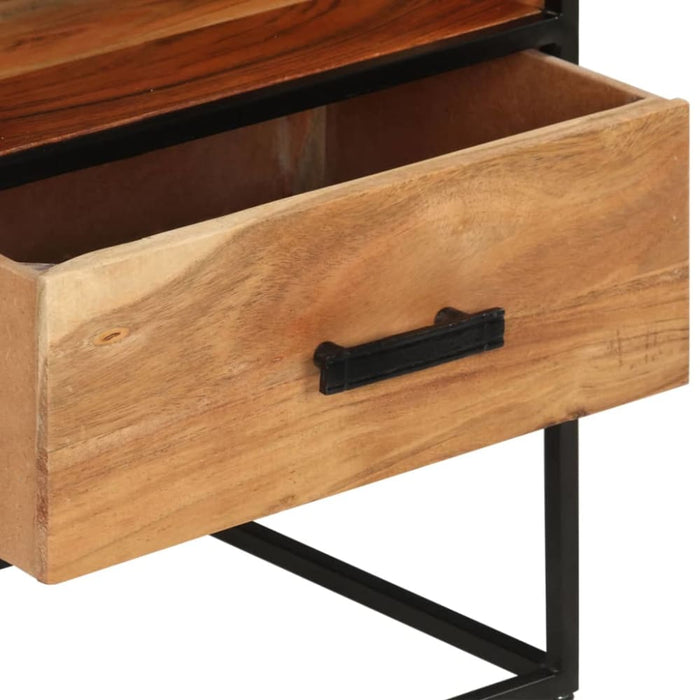 Bed Cabinet 40x30x50 Cm Solid Acacia Wood Txiaaa