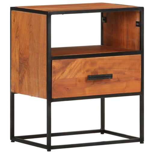 Bed Cabinet 40x30x50 Cm Solid Acacia Wood Txiaal