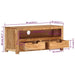 Tv Cabinet 88x35x40 Cm Solid Wood Acacia Ttnatt