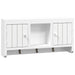 Key Cabinet White 40x8.5x20 Cm Engineered Wood&steel Tpblto