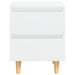 Bed Cabinets & Pinewood Legs 2 Pcs High Gloss White
