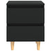 Bed Cabinets with Solid Pinewood Legs 2 Pcs Black 40x35x50