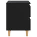 Bed Cabinets with Solid Pinewood Legs 2 Pcs Black 40x35x50