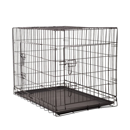 Dog Cage Pet Crate Cat Puppy Metal Abs Tray Foldable