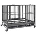 Dog Cage With Wheels Steel Oioakx