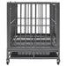 Dog Cage With Wheels Steel Oioakx