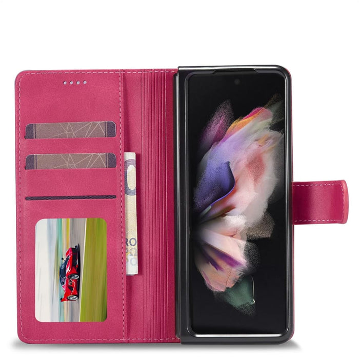 Calf Leather Phone Case For Samsung Galaxy z Fold 4 5g