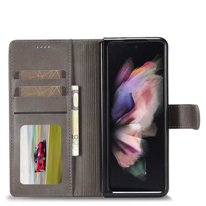 Calf Leather Phone Case For Samsung Galaxy z Fold 4 5g