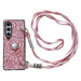 Camellia Pattern Phone Case With Lanyard For Samsung Galaxy