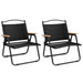 Camping Chairs 2 Pcs Black 54x43x59 Cm Oxford Fabric Tokanx