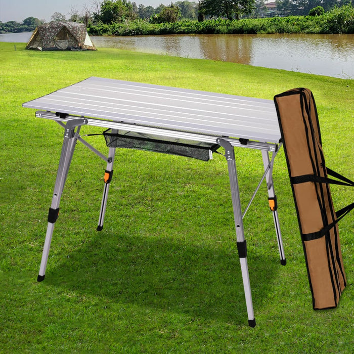 Camping Table Roll Up Folding Portable Aluminium Outdoor