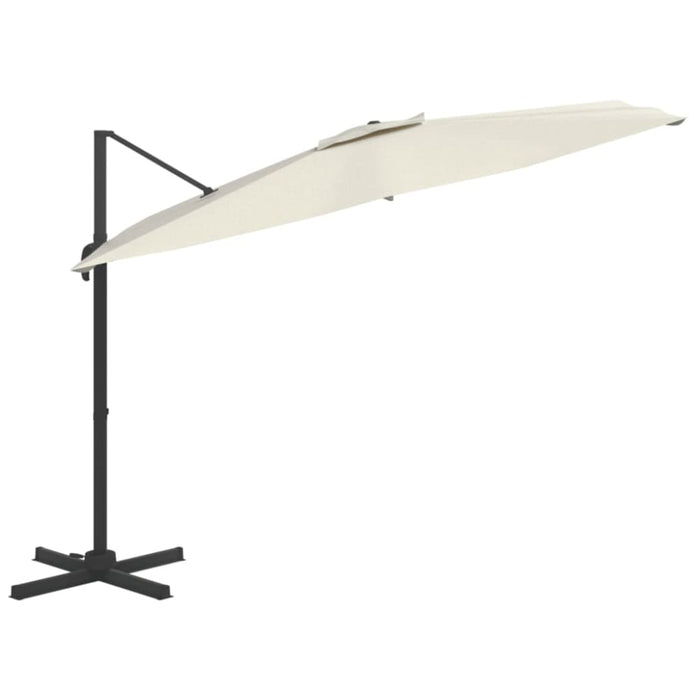 Cantilever Umbrella With Aluminium Pole Sand White 400x300