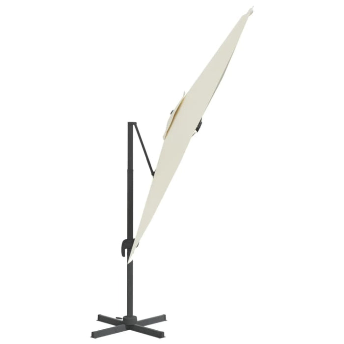 Cantilever Umbrella With Aluminium Pole Sand White 400x300