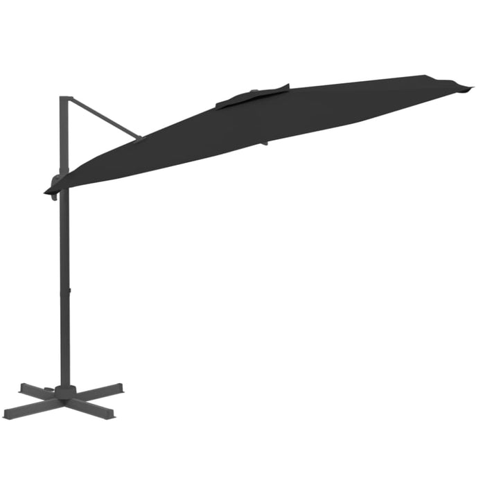 Led Cantilever Umbrella Black 400x300 Cm Tokkto