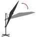 Led Cantilever Umbrella Black 400x300 Cm Tokkto