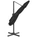 Led Cantilever Umbrella Black 400x300 Cm Tokkto