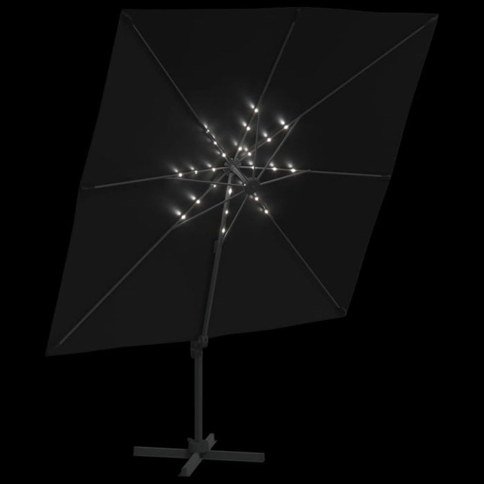 Led Cantilever Umbrella Black 400x300 Cm Tokkto