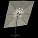 Led Cantilever Umbrella Sand White 400x300 Cm Tokkxi