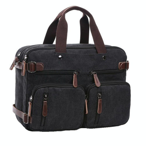 Canvas Three Purpose Business Briefcase Computer Bag
