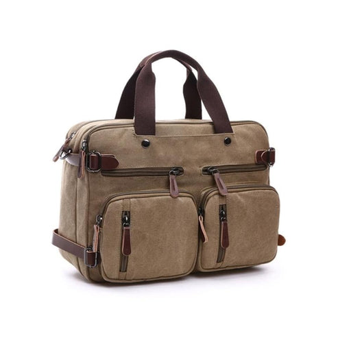 Canvas Three Purpose Business Briefcase Computer Bag