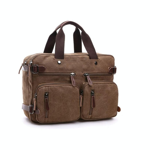 Canvas Three Purpose Business Briefcase Computer Bag