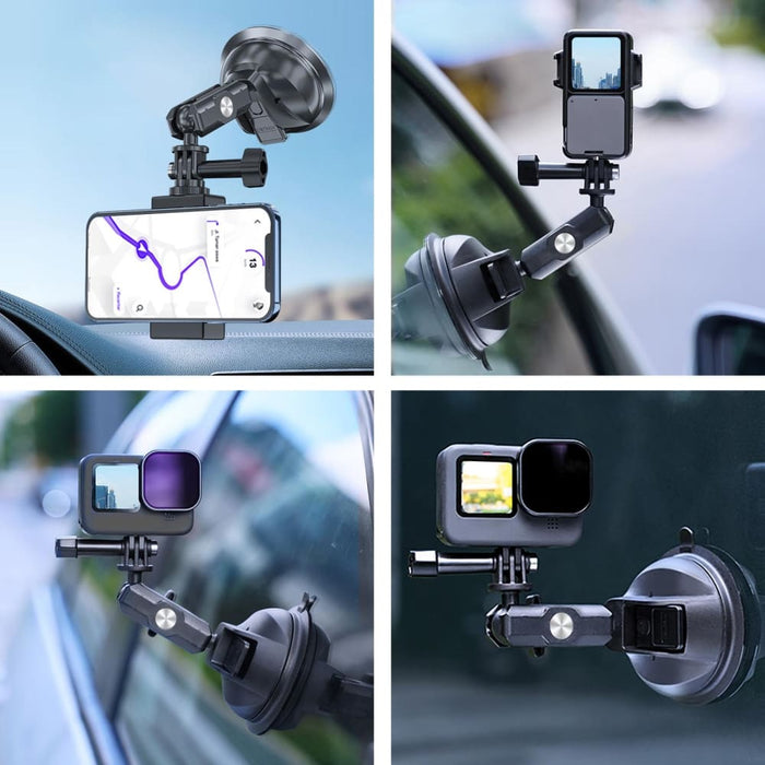 Car Action Camera Holder Suction Cup 360 Degree Adjustable