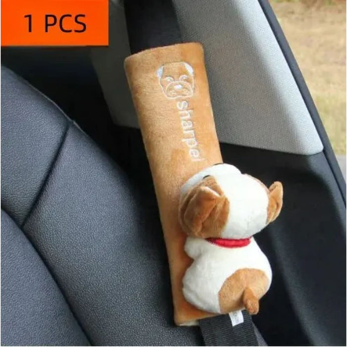 Car Safety Belt Cover Pads Pu Leather Shoulder Cushion