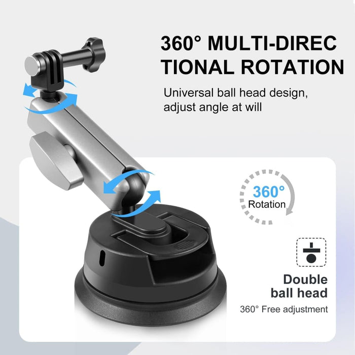 Car Suction Cup Arm Mount With Adapter And Long Screw