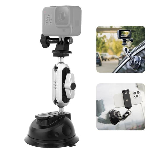 Car Suction Cup Arm Mount With Phone Clamp Adapter And Long