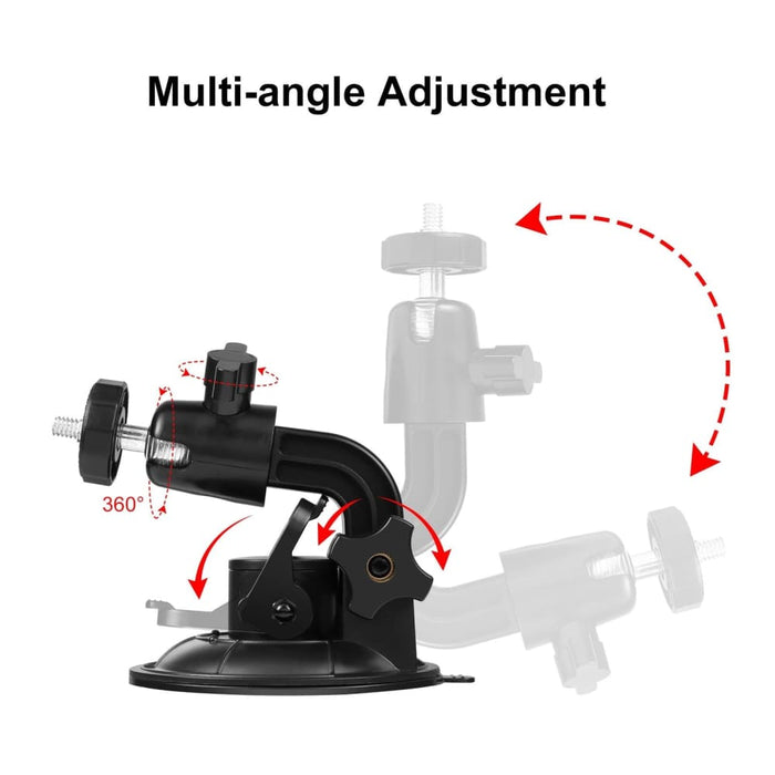 Car Suction Cup Mount With Phone Clamp Screw And Tripod