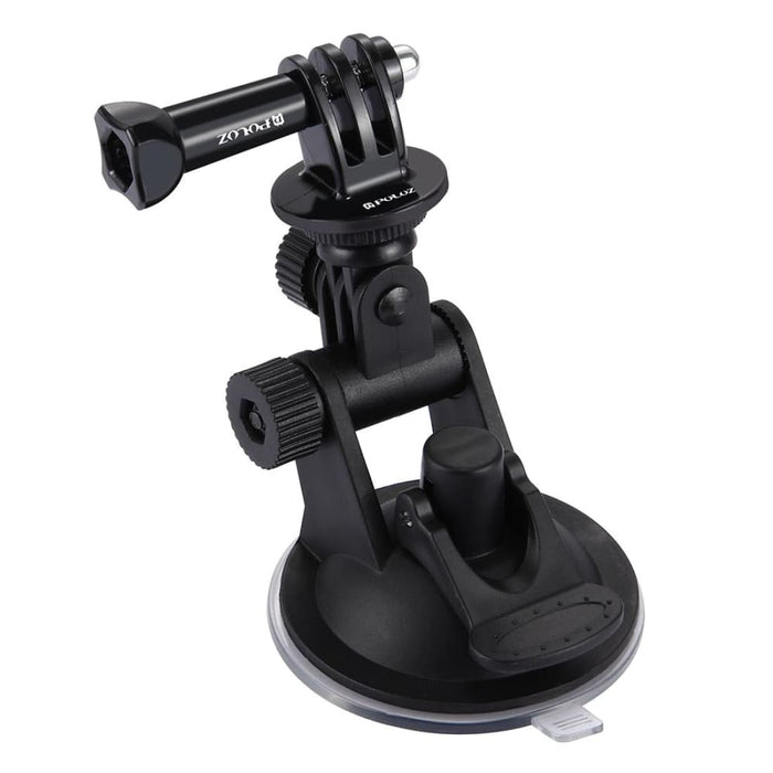 Car Suction Cup Mount With Screw Tripod Adapter And Storage