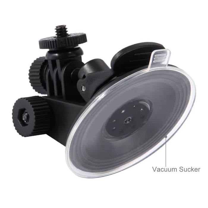 Car Suction Cup Mount With Screw Tripod Adapter And Storage